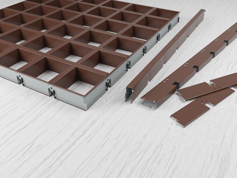 foto vzorku rastrového podhledu