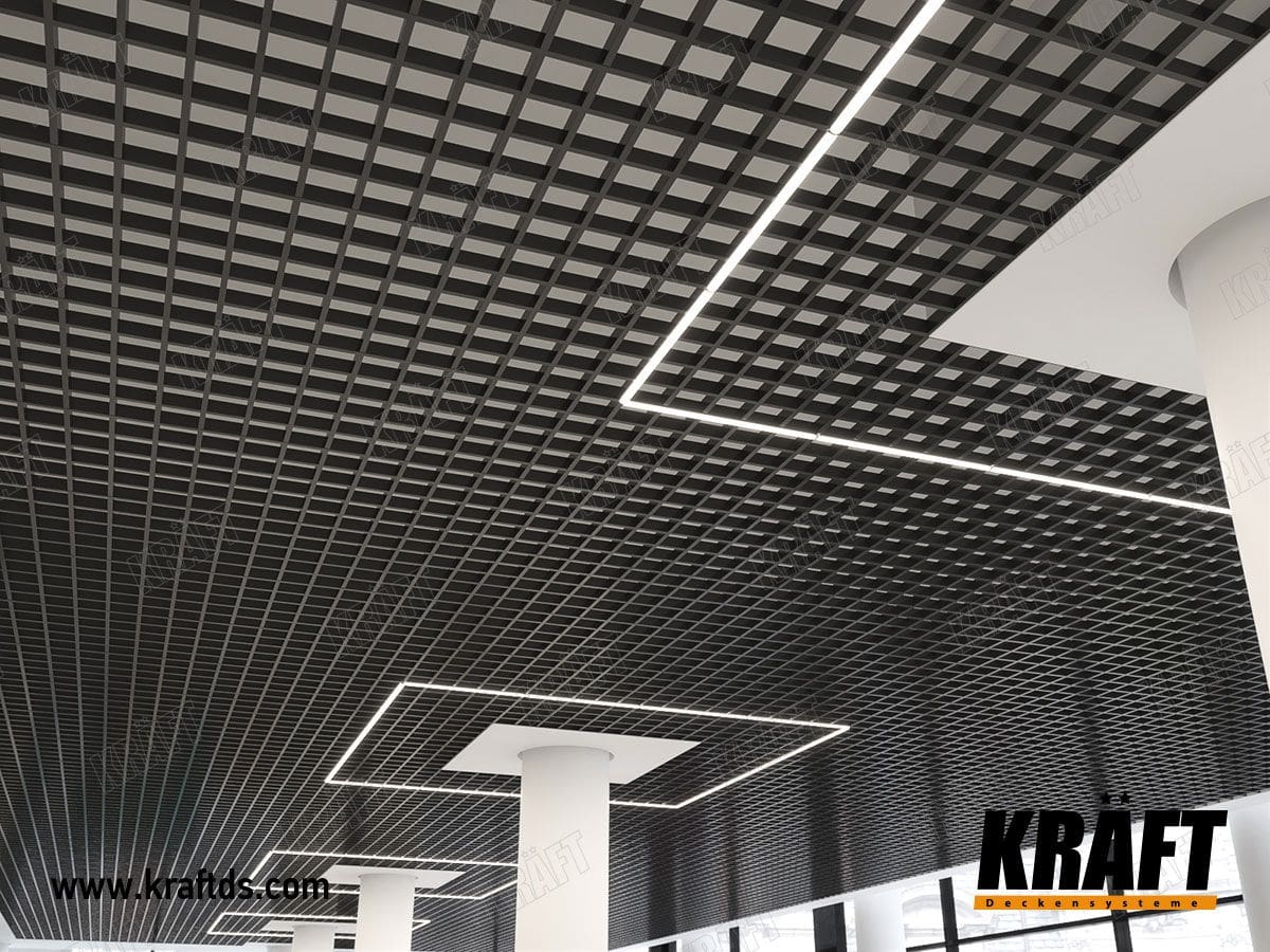 LED světlo nalepené na mřížce