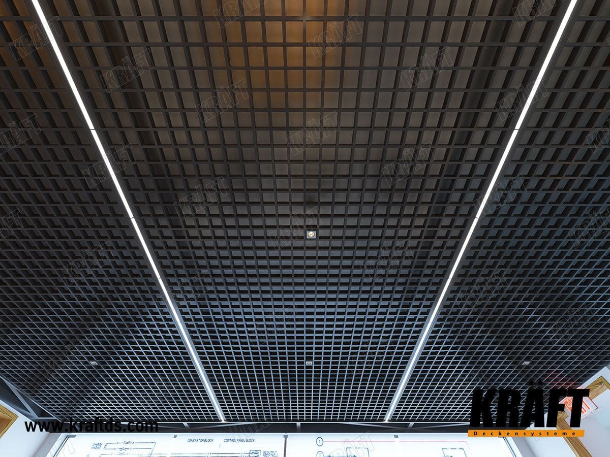 podhled mřížka černá