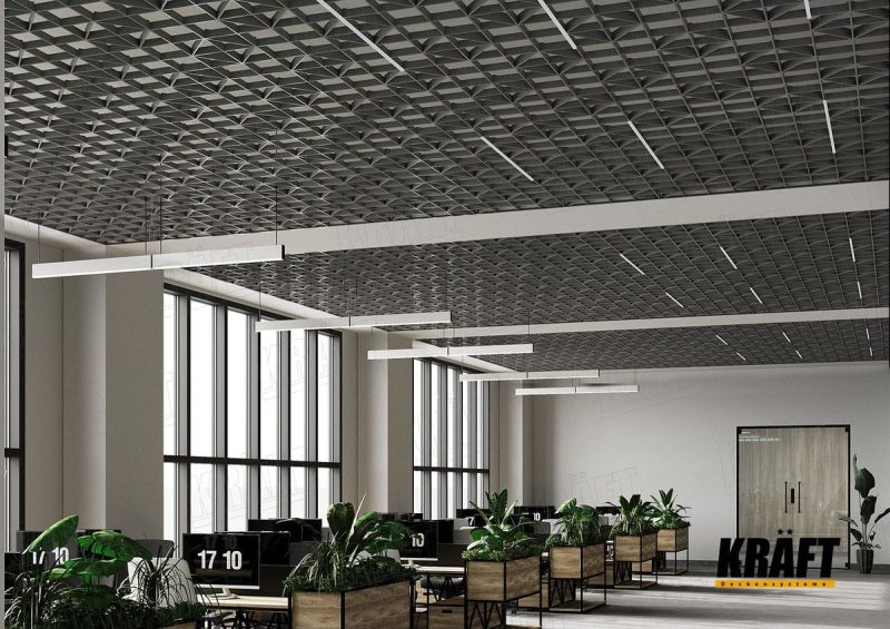 podhled s diagonálním rastrem